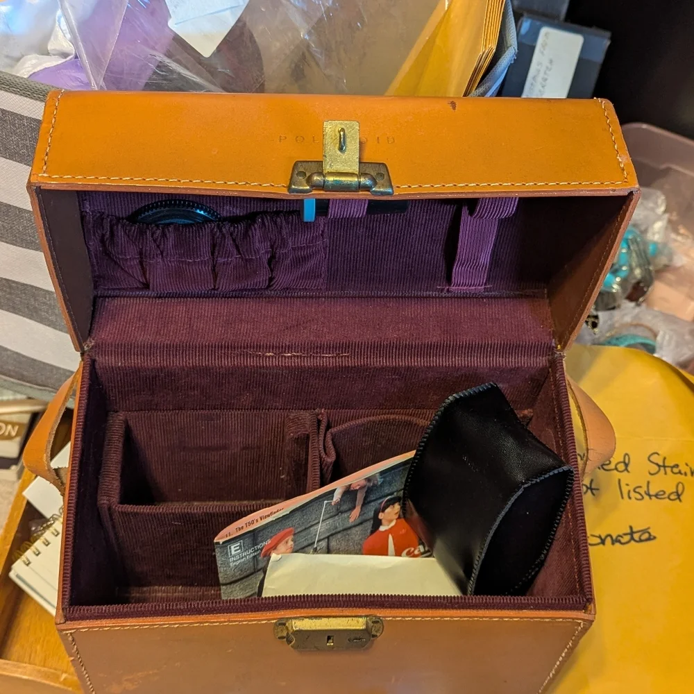 Vintage Canon T50 With Accessories And Polaroid Case